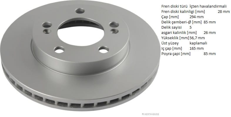 SSANGYONG KYRON ACTYON ON FREN DISK 4144109000 - Yedek Parça