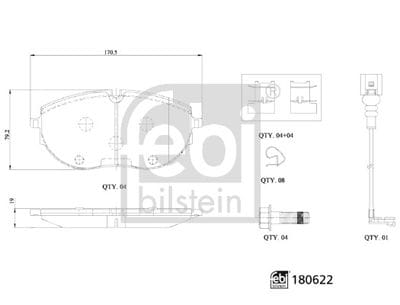 VW TRANSPORTER T6 ÖN FREN BALATASI 7LA698151C - Yedek Parça