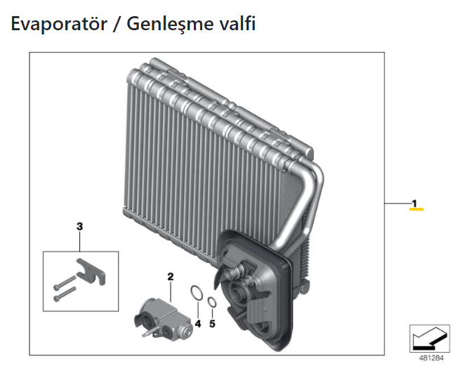 BMW G11-G30 EVAPORATÖR 64119361707 - Yedek Parça