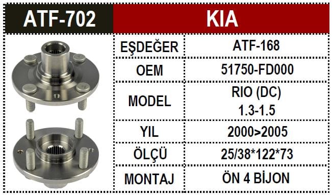 KIA RIO 00-05 ÖN PORYA-51750-FD000 - Yedek Parça