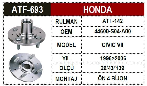 HONDA CIVIC 96-06 (43 MM) ÖN PORYA-44600-S04-A00 - Yedek Parça