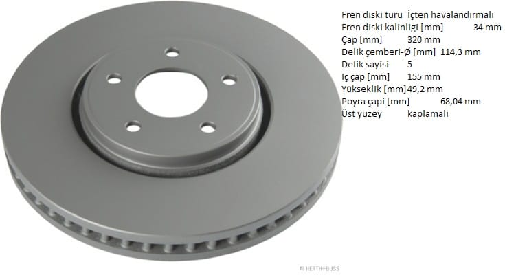 INFINITI FX35-45 ÖN FREN DİSK TANE 320C - Yedek Parça