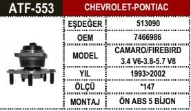 CHEVROLET CAMARO FIREBIRD ON PORYA 7466986 - Yedek Parça