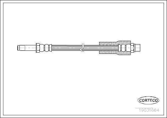 BMW E39 FREN HORTUMU 275 MM ARKA 34301165190 - Yedek Parça