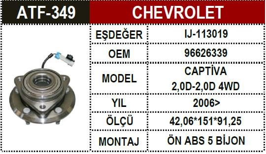 CHEVROLET PORYA ÖN CAPTİVA ABSLİ  25903358 - Yedek Parça