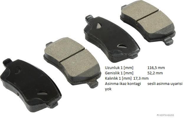 NİSSAN MİCRA K12 RENAULT ÖN FREN BALATASI FDB-1617W - Yedek Parça