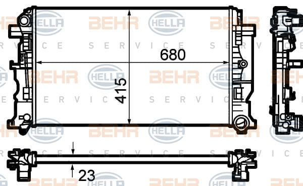 VW CRAFTER-W906 SPİNTER SU RADYATÖRÜ 2E0121253B - Yedek Parça