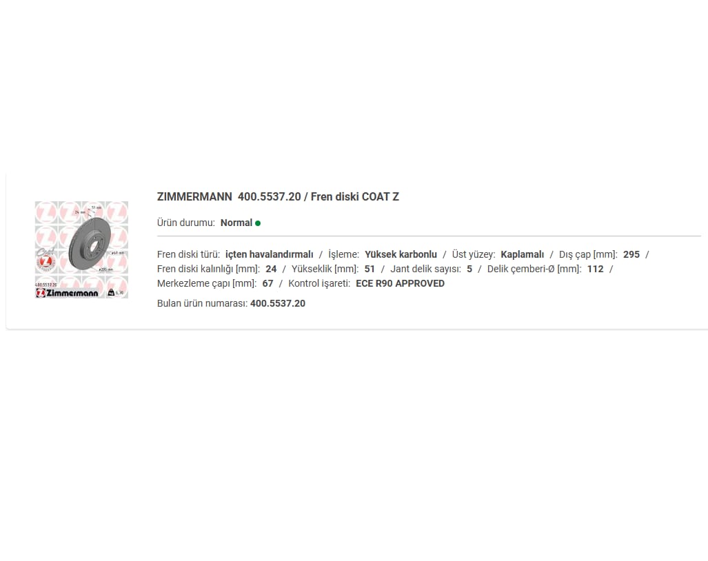 M.BENZ W177-W247 ÖN FREN DİSK (ADET)&nbsp;A2474210312 - Yedek Parça