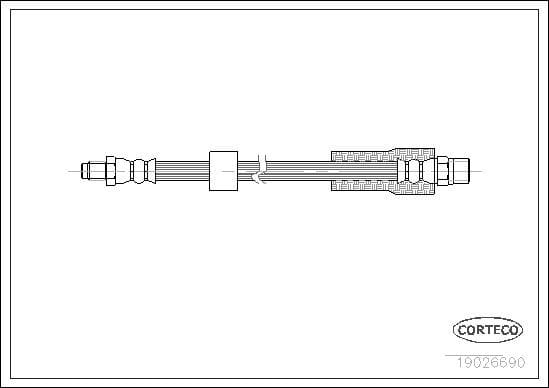 BMW E38 FREN HORTUMU 275 MM ARKA 34301163080 - Yedek Parça