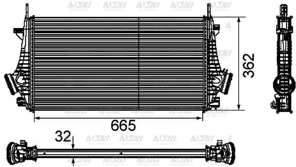 TURBO RADYATÖRÜ (INTERCOOLER) INSIGNIA 08=> INSIGNIA A B16DTH-A16LET-A20DTH-B20DTH - Yedek Parça