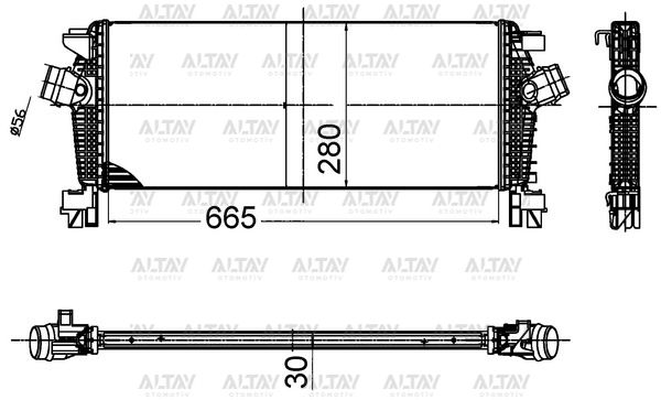 TURBO RADYATÖRÜ (INTERCOOLER) ASTRA J / ZAFIRA C 11=> A14NET-B14NET-B16DTH-A16LET-A-T - Yedek Parça