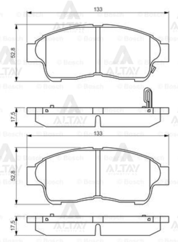 FREN BALATA COROLLA  95-02 ENJEKSIYONLU AE101-AE111 / CORONA 92>97 / RAV4 96>00 ÖN - Yedek Parça