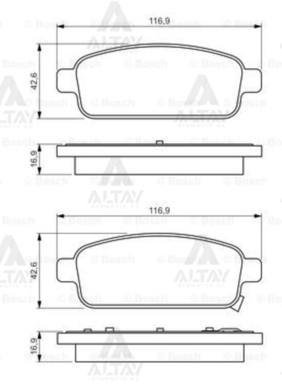 FREN BALATA CRUZE 09-12 / OPEL ASTRA J 09-13 / MOKKA 12-13 15-16 JANT) ARKA - Yedek Parça
