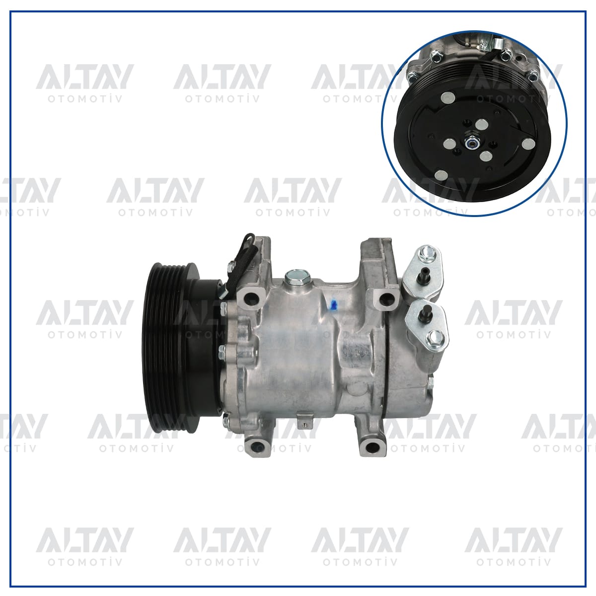 KLIMA KOMPRESORU CLIO I II  / SYMBOL 1.4-1.6 16V-1.5 DCI 01=> KANGO 1.4-1.6 16V-1.5 DCI 97=>125mm 6 KANAL - Yedek Parça