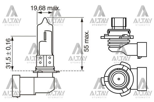AMPÜL ECO HB4 9006 12V 51W FAR AMPÜLÜ SOKETLI - Yedek Parça