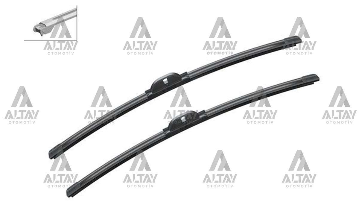SILECEK SÜPÜRGESI TAKIM A4 04-08 / C -203 / CLC -203 / CLK (CABRIO) -209 / SEAT EXEO (3R2) 15mm SÜRGÜ 22"+22" A933S (550mm+550mm) - Yedek Parça