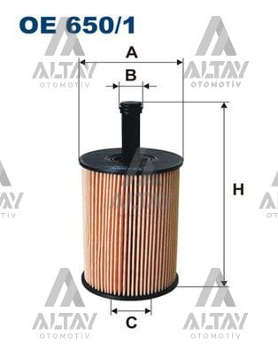 YAĞ FİLTRESİ CADDY / TRANSPORTER / POLO / PASSAT / GOLF5 04-09 1.4 TDI-1.9 TDI  BJB-AXB-BNV-BNM-AXD-BKC-BXE-BLS / OUTLANDER 07-12 / LANCER