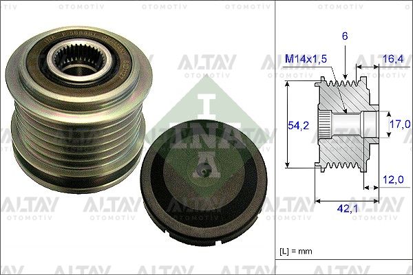 KASNAK SARJ DINAMO EGEA 1.3JTD EURO 6 / FOCUS / C.MAX 03=>1.6TDCI / ADBLUE - Yedek Parça