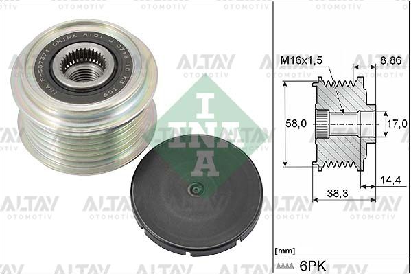 KASNAK ŞARJ DİNAMO ACCENT BLUE / I-10 / I-20 / I-30 / TUCSON / BAYON / KONA / CEED / RIO / STONIC - Yedek Parça