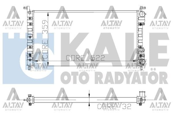 RADYATÖR SU PALIO 96-05 / SIENA 97-02 / 1.2-1.4-1.2 16V M-T 23mm MEKANİK - Yedek Parça