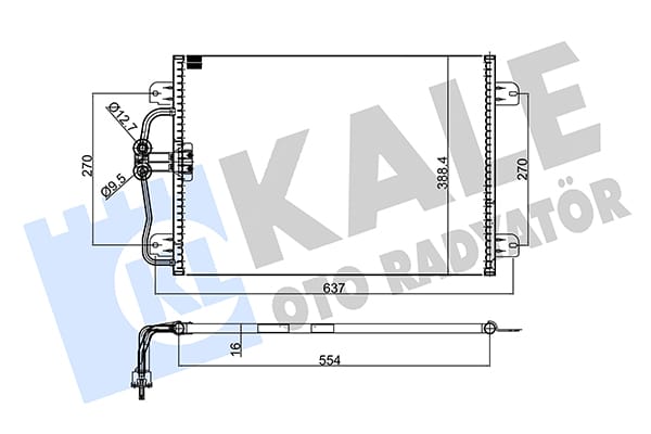 RADYATÖR KLİMA MEGANE I  96-03 1.4 16V A-T / M-T BRAZING - Yedek Parça