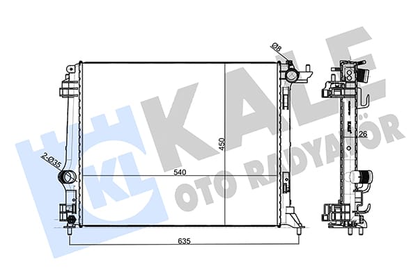 RADYATÖR SU MEGANE IV / SCENIC IV / TALISMAN 1.5DCI-1.6DCI-1.6 16V-1.6TCE BRAZING - Yedek Parça