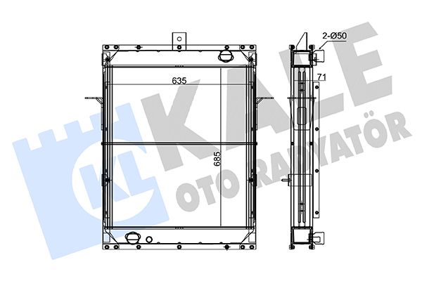 RADYATÖR SU TOYOTA LAND CRUISER PRADA 3.0 D4D 10=> 596*516*16