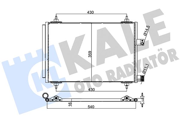 RADYATÖR KLİMA PEUGEOT 407 04=> - CITROEN C5 04=> ; C6 05=> 1.8 2.0 2.2 3.0 1.6/2.0/2.2HDI KURUTUCU - Yedek Parça