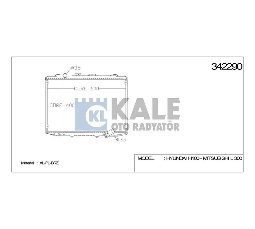 RADYATÖR SU H-100  94-06 MİNİBÜS  BRAZING - Yedek Parça
