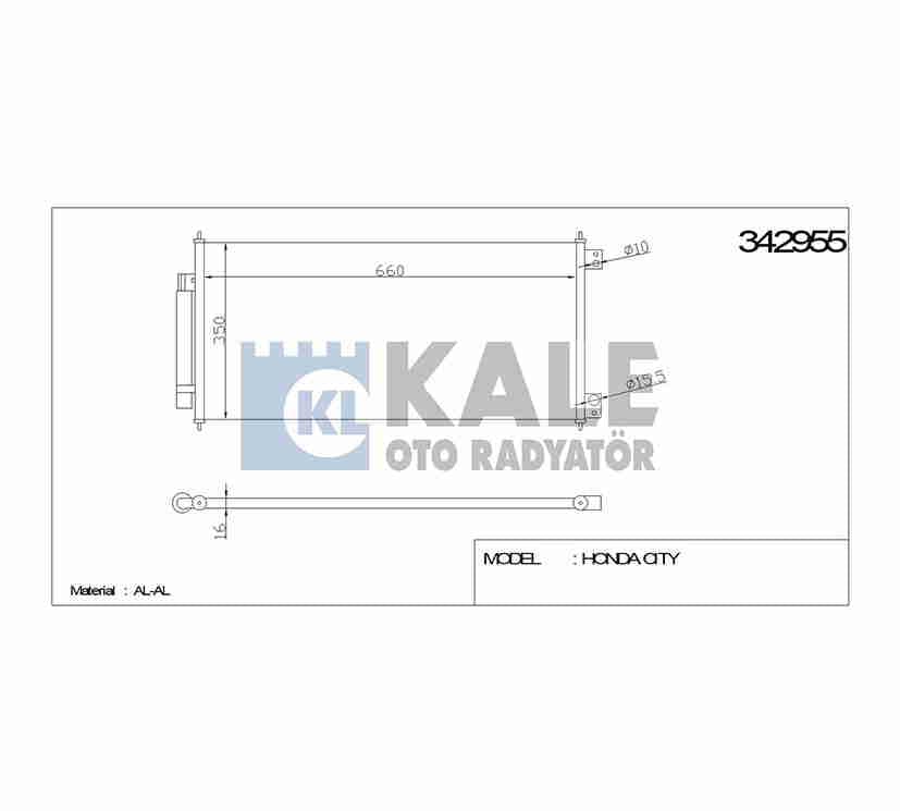 RADYATÖR KLIMA CITY 09-12 1.4I-VTEC BRAZING - Yedek Parça