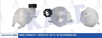 YEDEK SU DEPOSU 307 / C4 02=> 1.4-1.6-2.0 BENZİN (KAPAKLI) - Yedek Parça