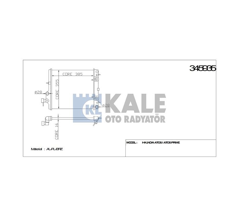 RADYATÖR SU ATOS  98-02 A-T BRAZING - Yedek Parça