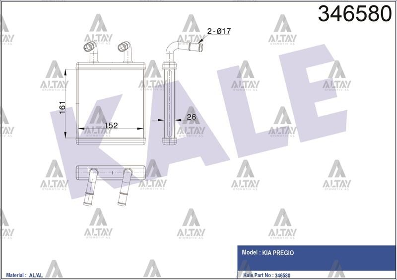 RADYATÖR KALORİFER PREGIO 97-05 BRAZING - Yedek Parça