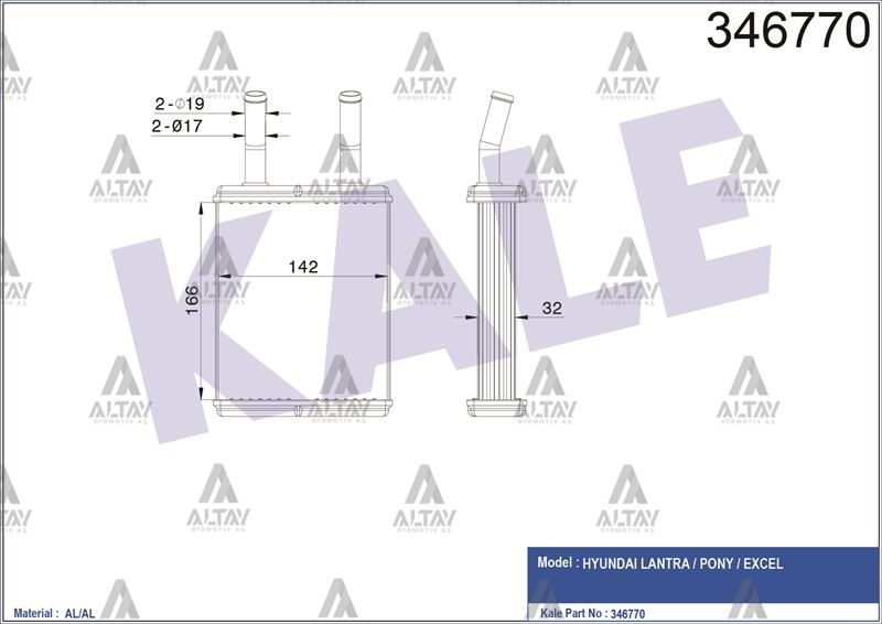 RADYATÖR KALORİFER EXCEL90-94 BRAZING - Yedek Parça