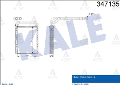RADYATÖR KALORİFER COROLLA 02-07 VVTI BRAZING - Yedek Parça