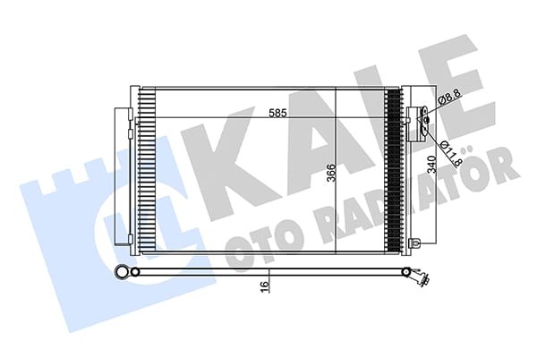 RADYATÖR KLİMA EGEA 15=> 1.4 16V / 500L 1.4 M-T BRAZING - Yedek Parça