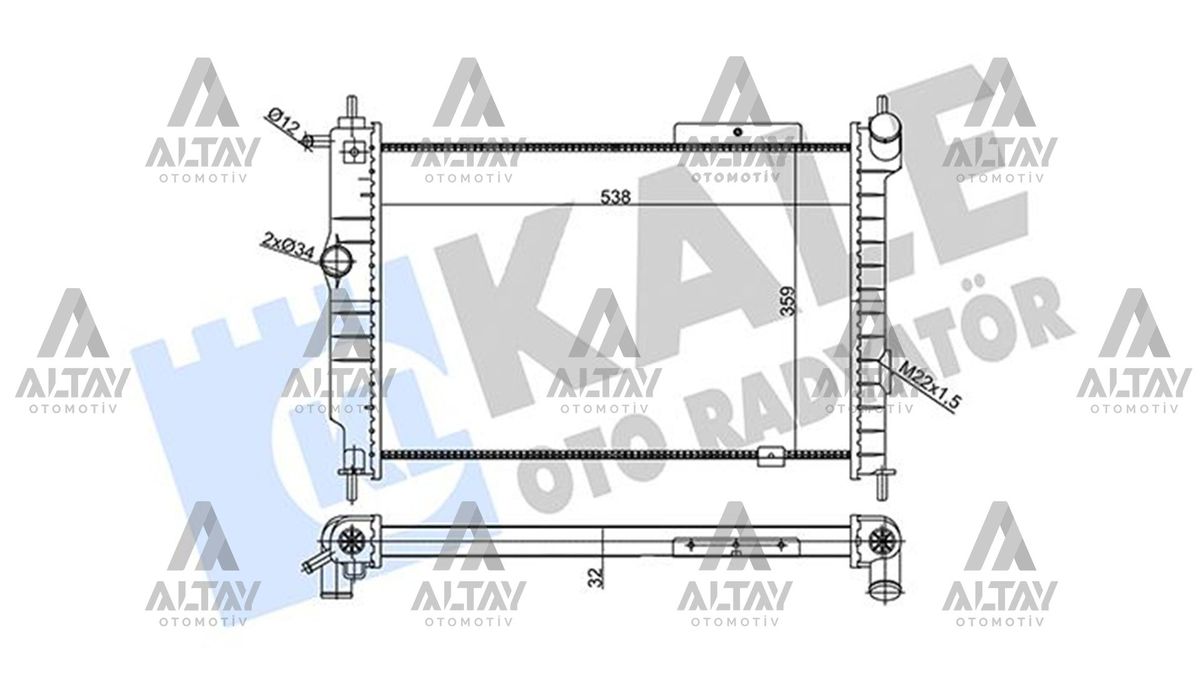 RADYATÖR SU ASTRA F 91-98 / 1.7 D M-T MEKANİK - Yedek Parça