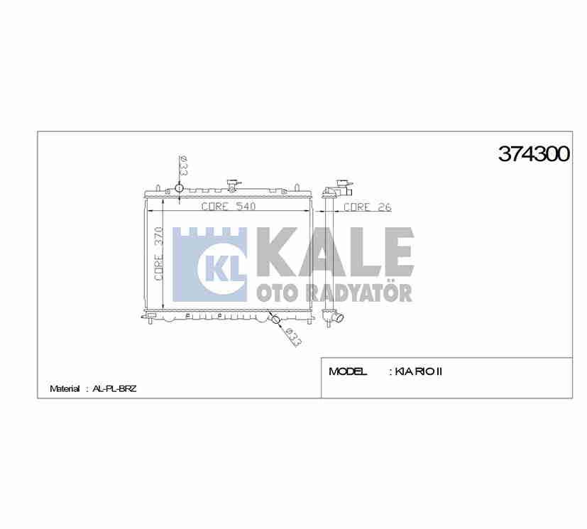 RADYATÖR SU RIO 06-11 DİZEL M-T BRAZING - Yedek Parça