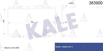 RADYATÖR SU CRV 02-06 A-T BRAZING - Yedek Parça