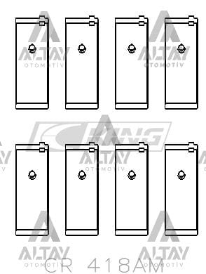 YATAK KOL ASTRA F-G-H-J / CORSA B / INSIGNIA / VECTRA A-B 93=> C12NZ-C14NZ-X14XE-X16XEL-Z14XE-Z16XEP-Z16XER-Z16LET-A16XER-A16NET TAKIM (STD) - Yedek Parça