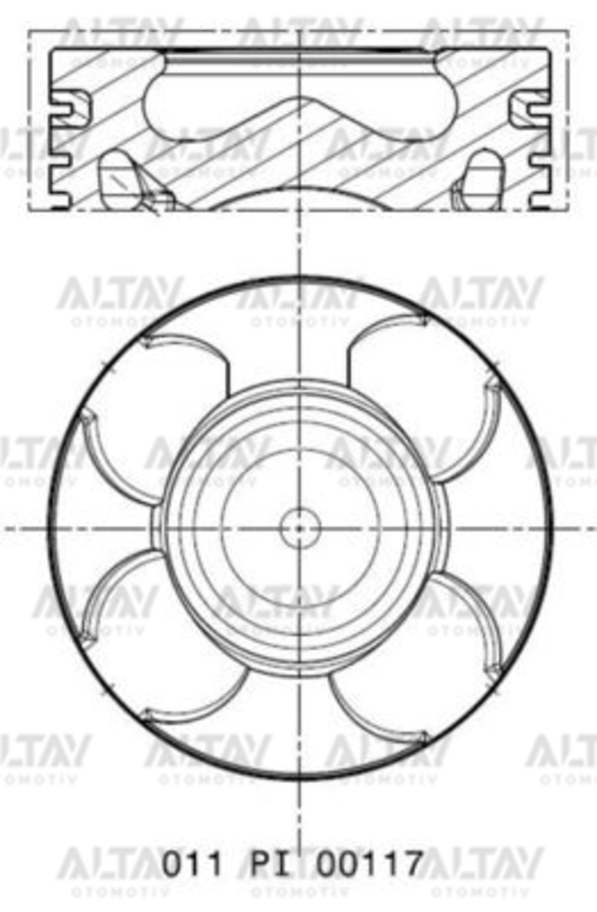 PİSTON SEGMANLI LINEA / ASTRA H 1.3JTD-1.3CDTI A13DTE 69.6mm EURO5 STD YANMA ODA 37mm - Yedek Parça