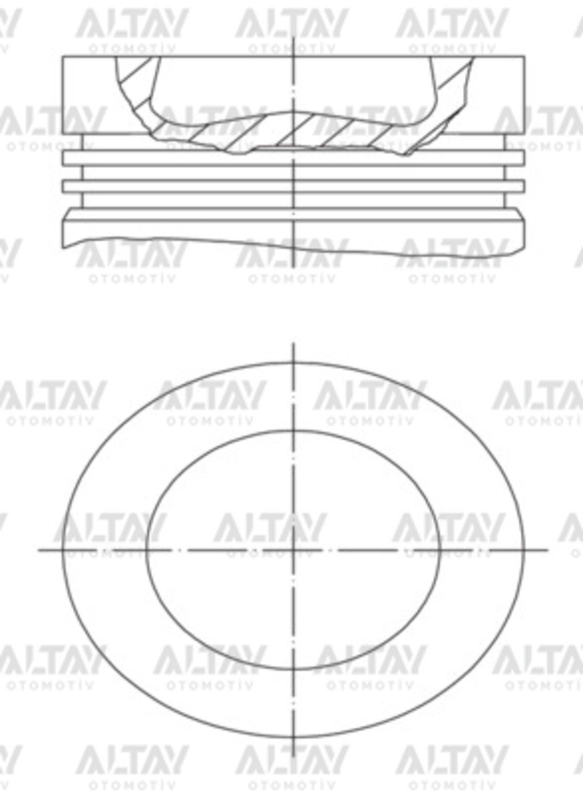 PISTON SEGMANLI TRANSPORTER T6 7 CRAFTER 15=> CXFA-CXHA-CXGA-CXGB-CXHB- DASB-DAUB-DASA-DAUA 2.0 TDI STD - Yedek Parça