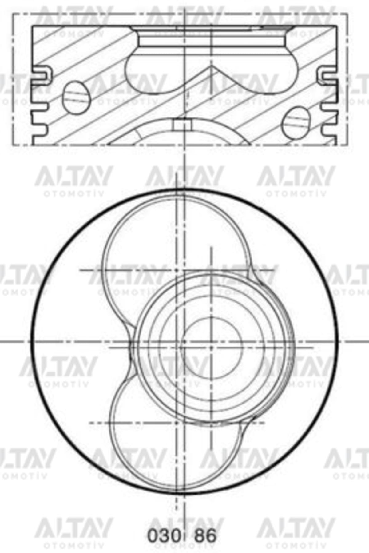 PİSTON SEGMANLI (1-2 SİLİNDİR) T5 / PASSAT 01-10 1.9TDI AXB-AVF-AWX STD - Yedek Parça