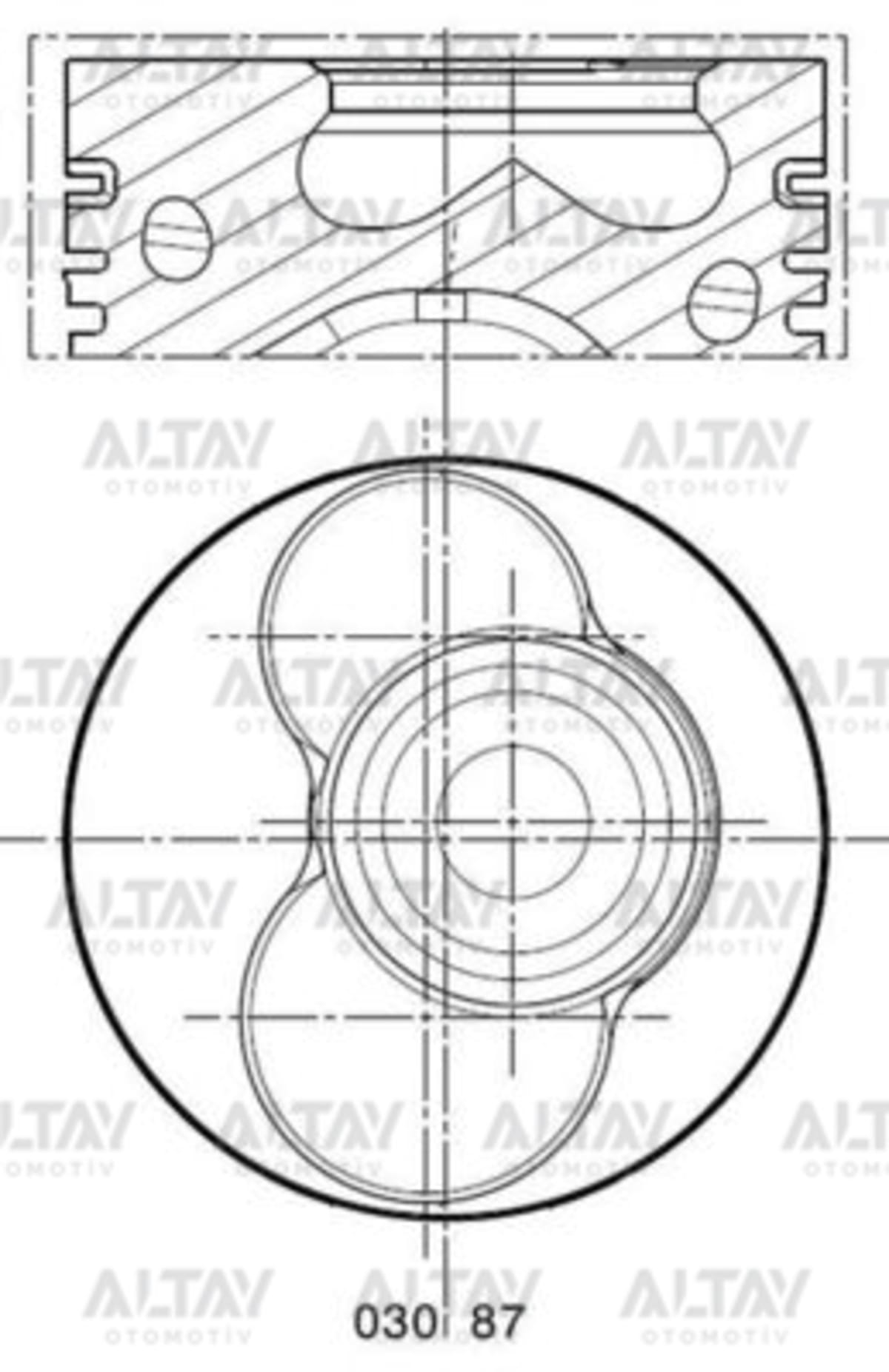 PİSTON SEGMANLI (3-4 SİLİNDİR) T5 / PASSAT 01-10 1.9TDI AXB-AVF-AWX STD - Yedek Parça