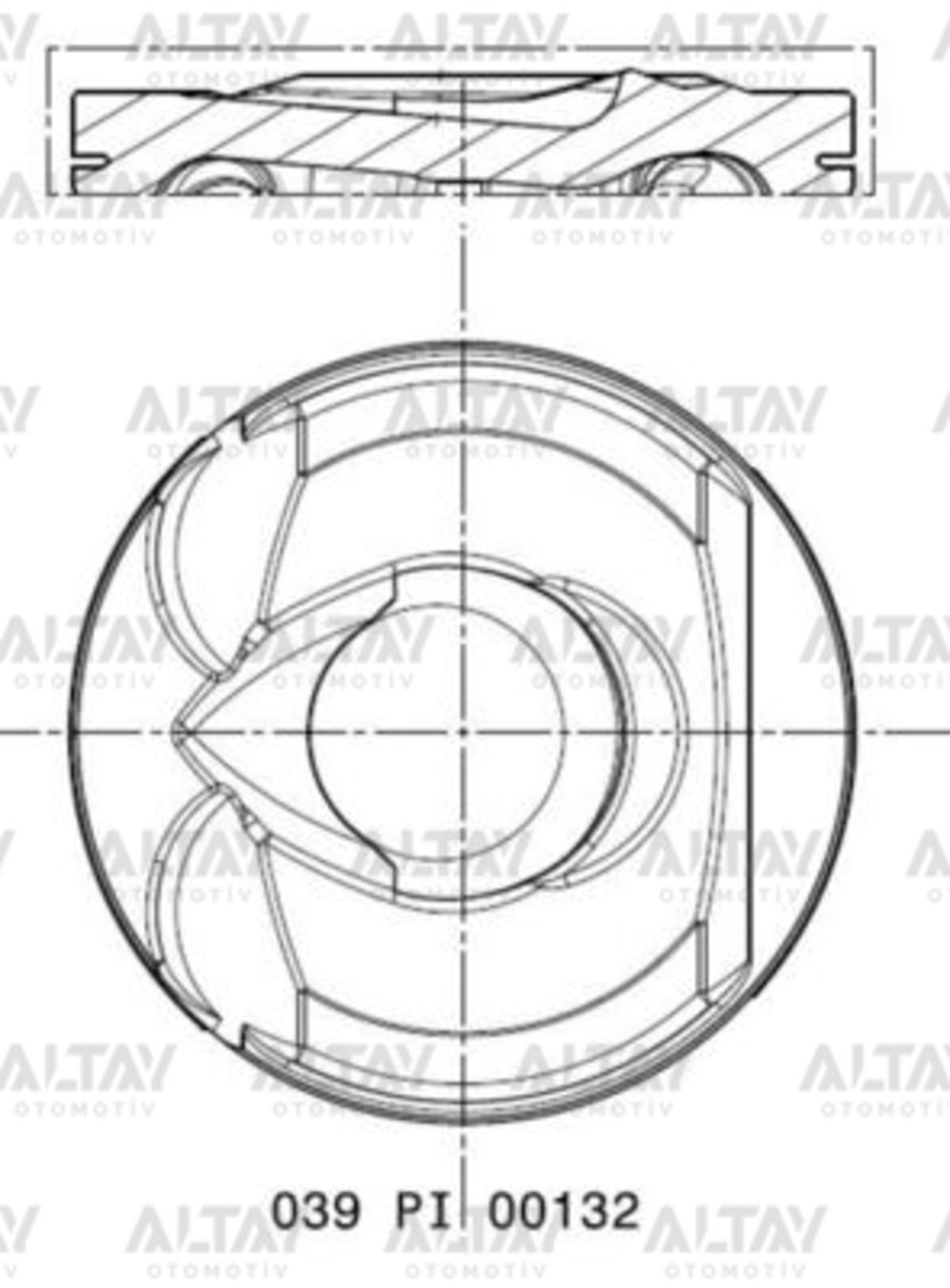 PİSTON SEGMANLI 207 / 208 / 308 / RCZ 07=> 1.6 TPH /  EP6CDT 77.00MM STD - Yedek Parça