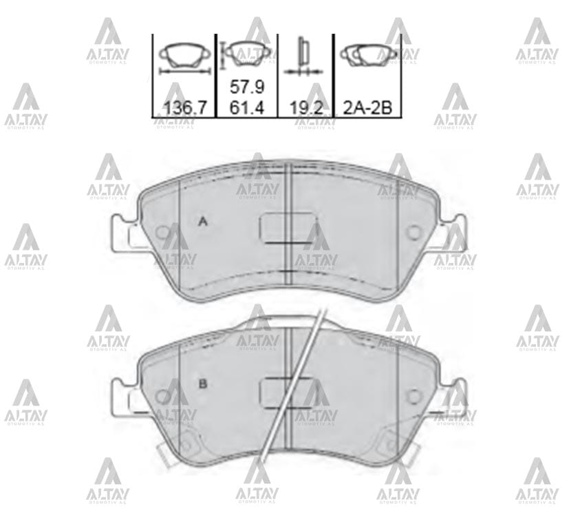 FREN BALATA COROLLA 07-12 / AURIS 07-12 / COROLLA 13=> 1.4 D4D DİZEL ÖN - Yedek Parça