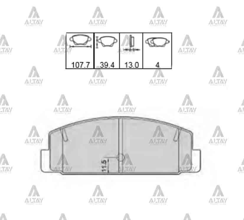 FREN BALATA 626  98-02 / MAZDA 6 03-12 / 323 99=> DİSK ARKA - Yedek Parça