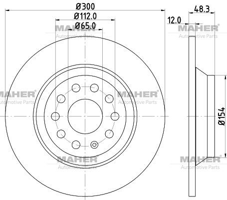 FREN DİSKİ PASSAT / Q3 / TIGUAN / SUPERB 15=> ARKA 300MM - Yedek Parça