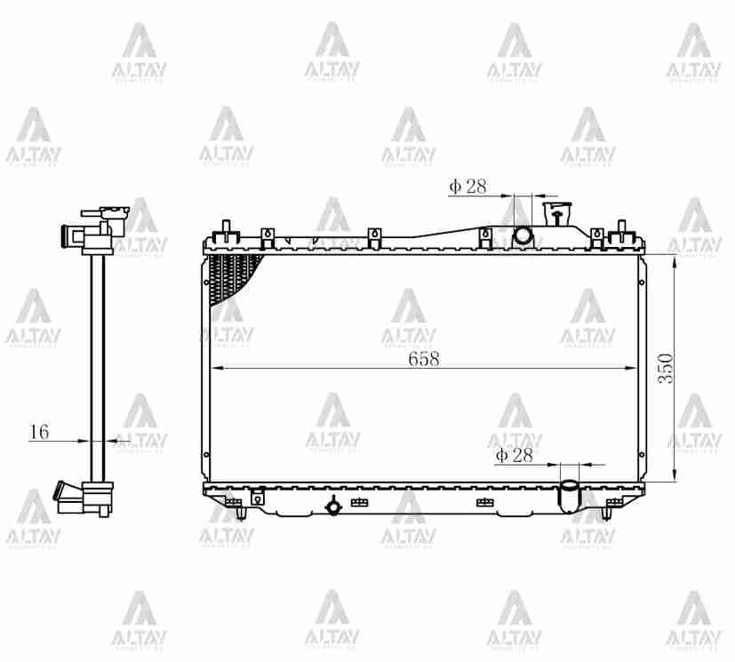 RADYATÖR SU CIVIC 01-06 M-T BRAZING - Yedek Parça