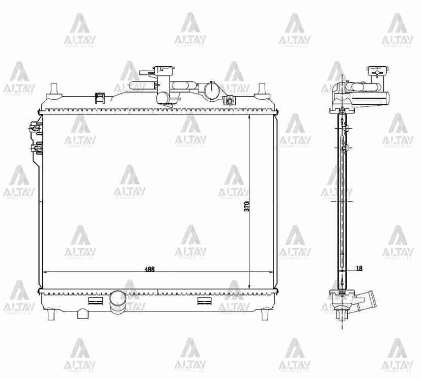 RADYATÖR SU GETZ 03-06 1.5 DİZEL 3CYL M-T BRAZING - Yedek Parça